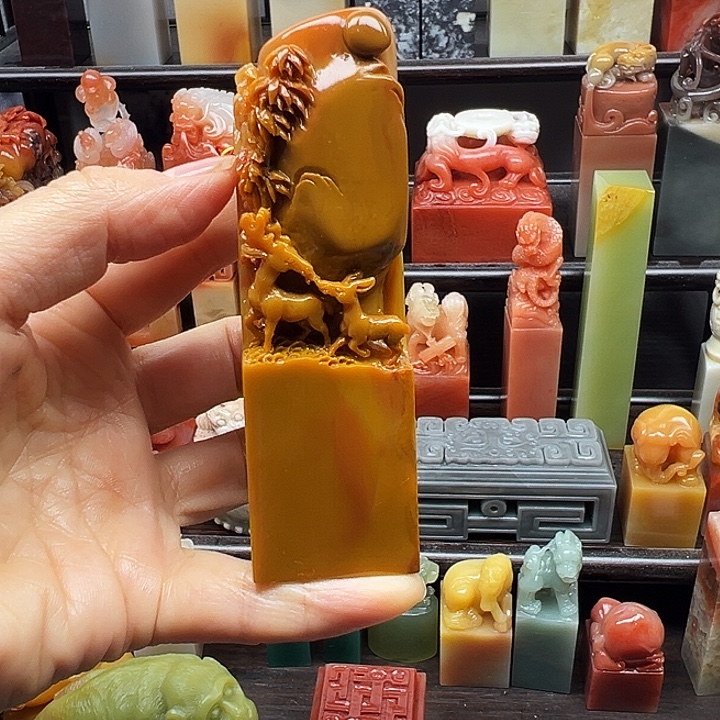 寿山石印石寿山石手工雕刻