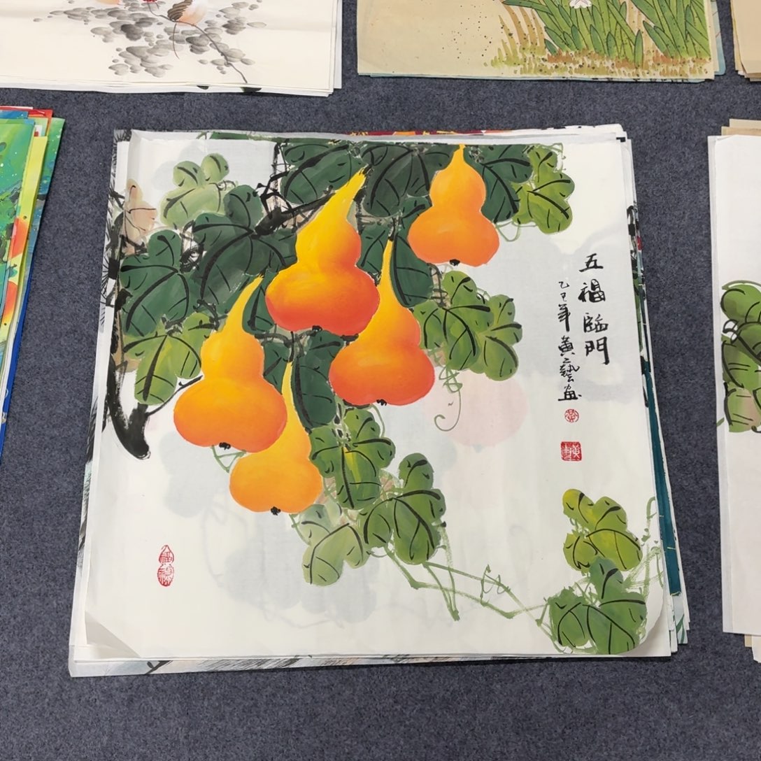 国画68×68精品手绘画画画