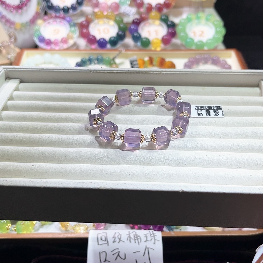 萤石未镶嵌萤石方糖奶昔紫