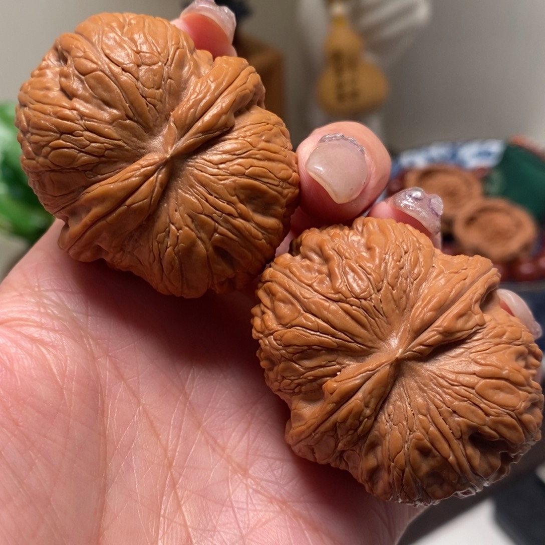 晟***屋文玩核桃把件平谷元宝