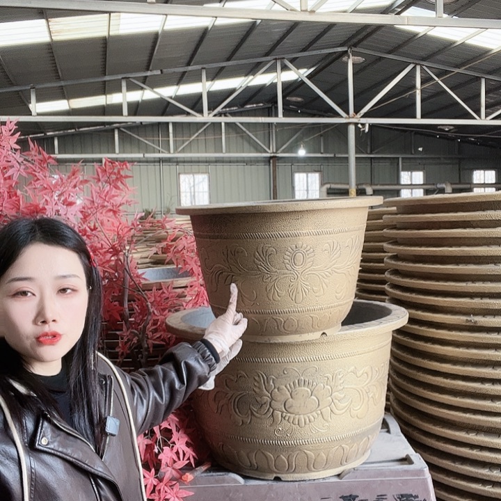  圆形60花盆一个有孔