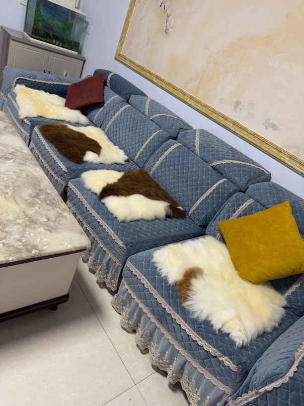 羊皮汽车坐垫卧室飘窗坐垫沙发坐垫