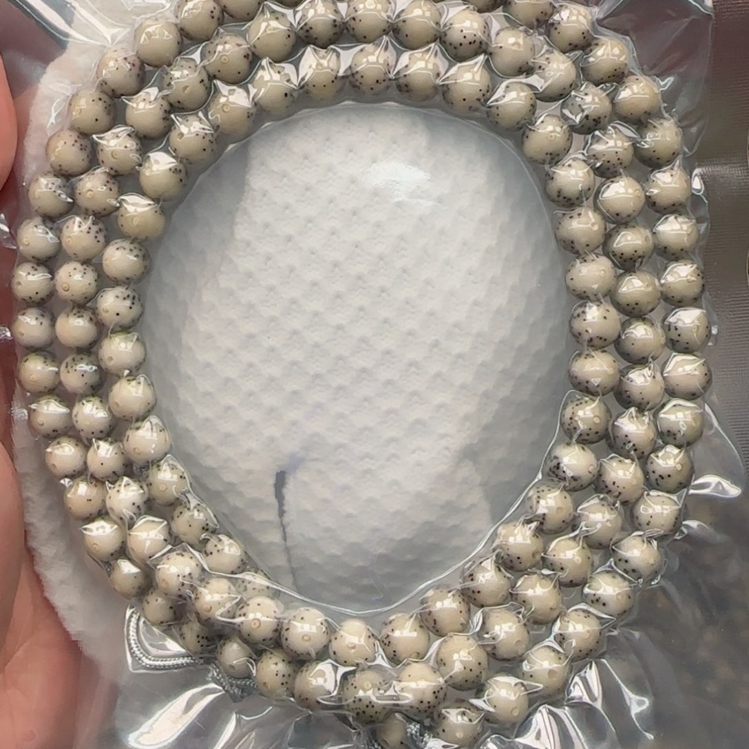 星月菩提手串通体留白同枝果108-8mm圆珠