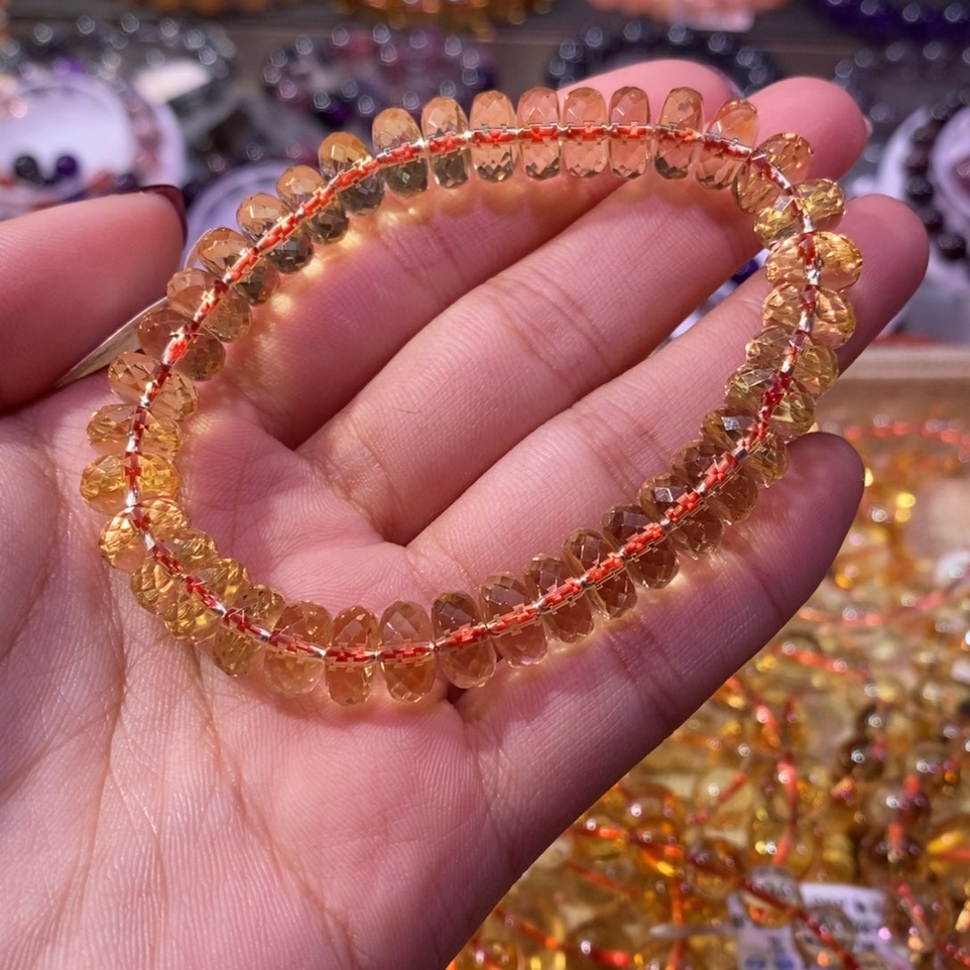 水晶手串未镶嵌黄水晶9+