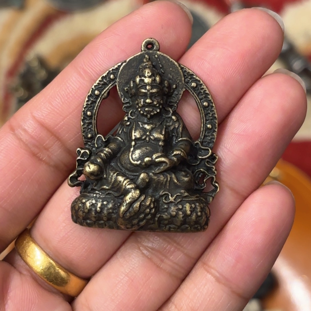 铜星月菩提吊坠项链