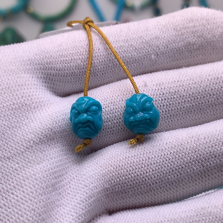 影***播绿松石未镶嵌珠宝半成品