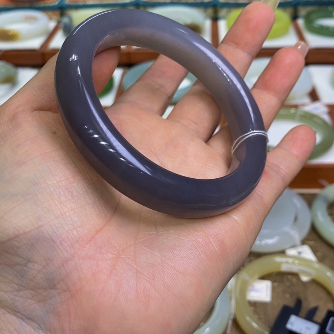 和田玉冰紫58,5未镶嵌