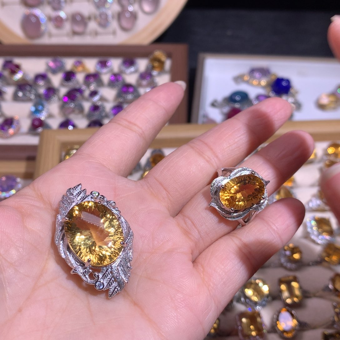 【闪购商品】水晶戒指银S925镶嵌°*戒指