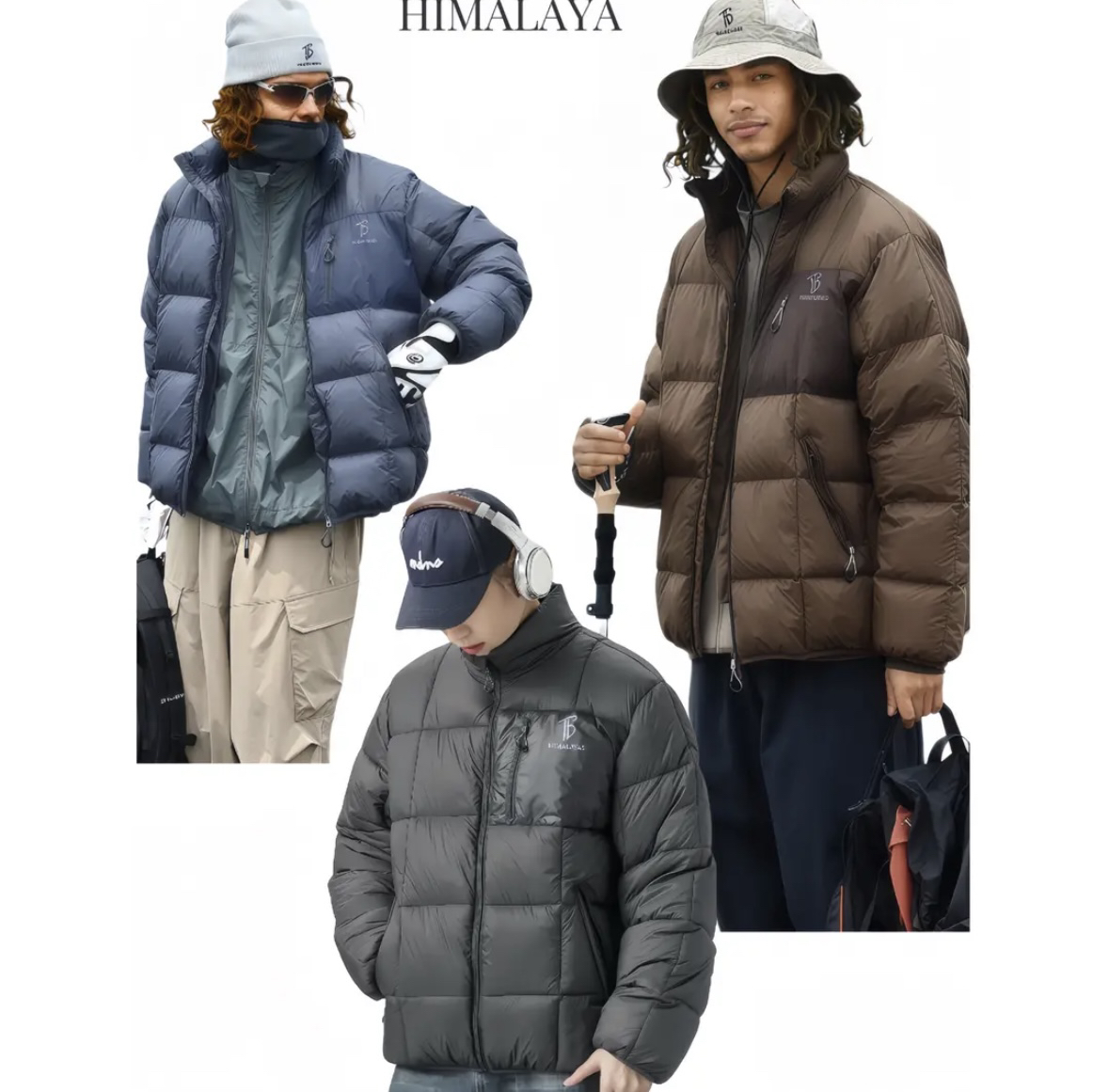 TBHimalaya新款时尚户外保暖空气外套男款休闲立领秋冬高级感男装