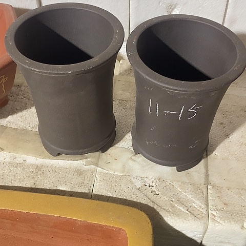 紫砂中国宜兴紫砂花盆，