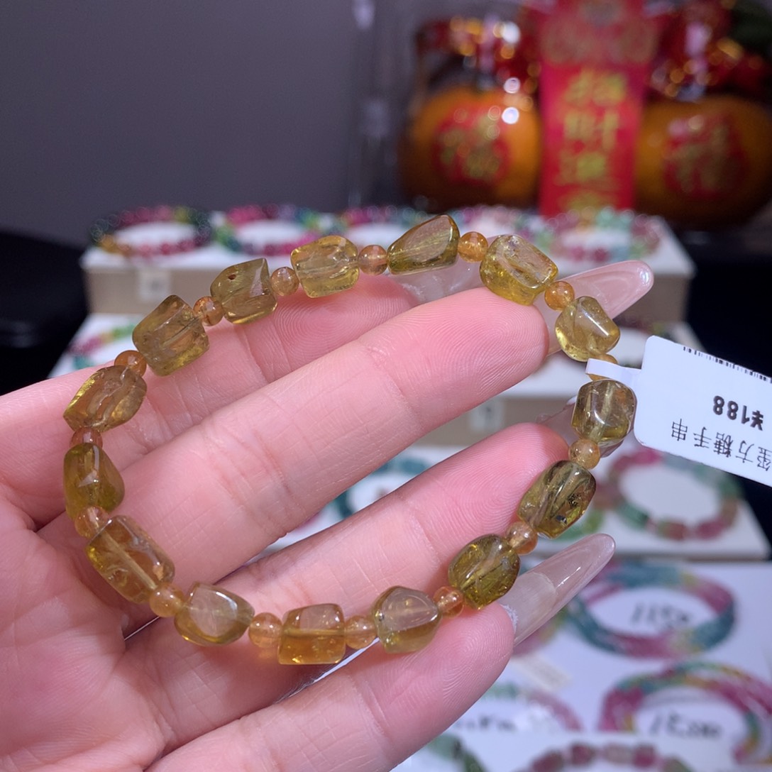 碧玺手链合金碧玺