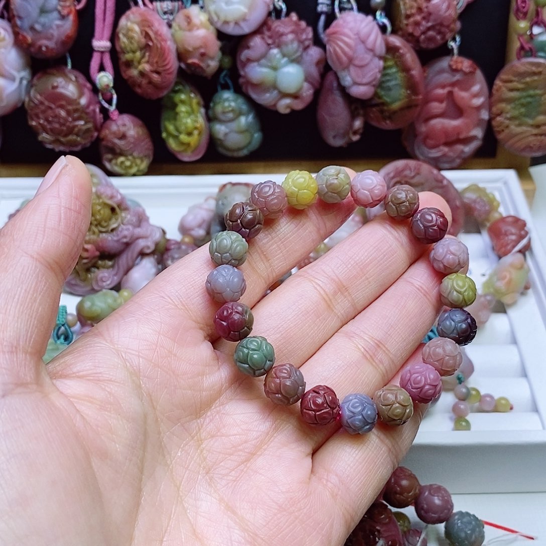 玛瑙/玉髓盐源玛瑙手链未镶嵌