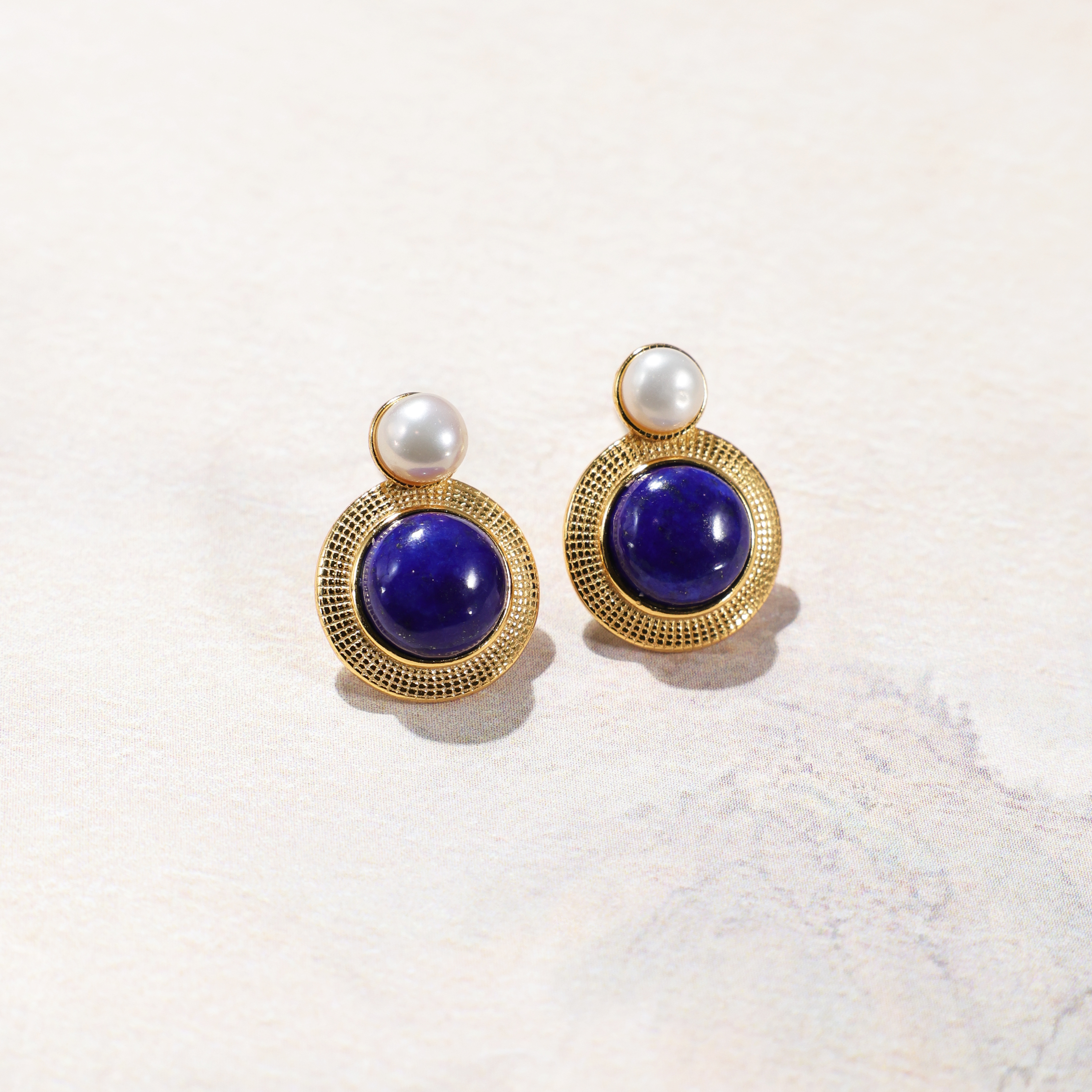 青金石耳钉轻奢优雅