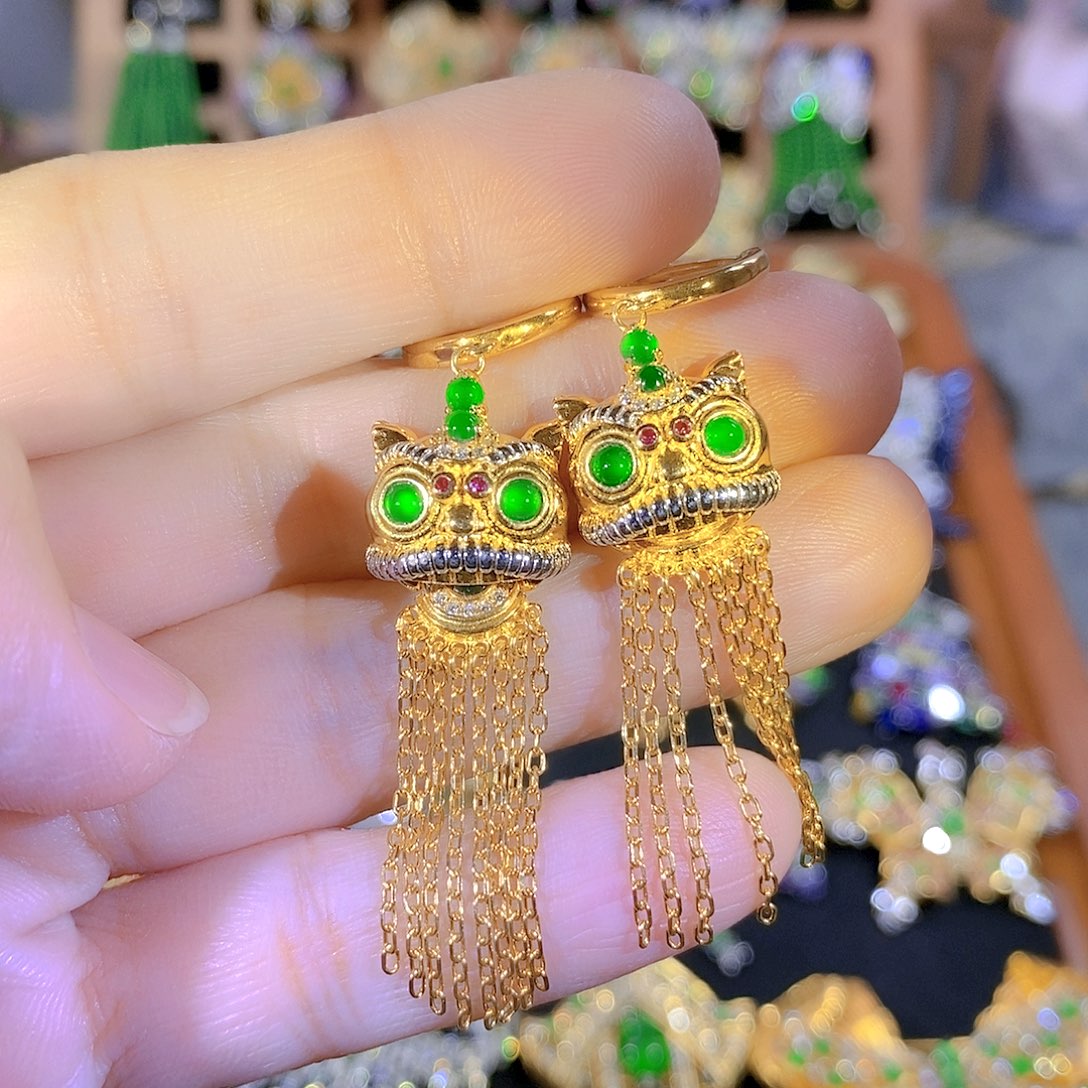 吊坠(不含链)银S925镶嵌翡翠