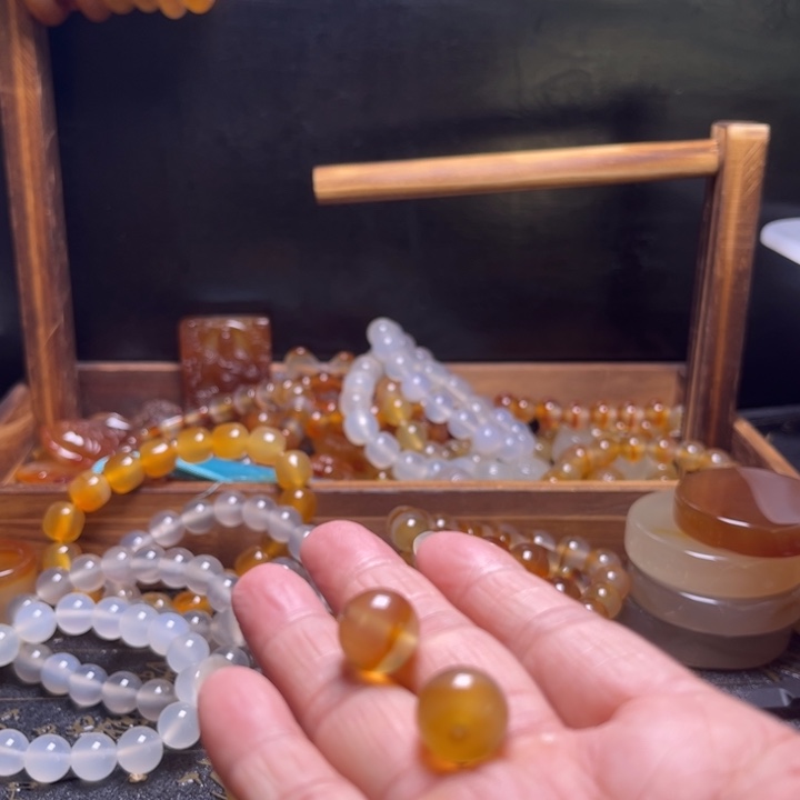 玛瑙/玉髓颈饰合金鱼*4