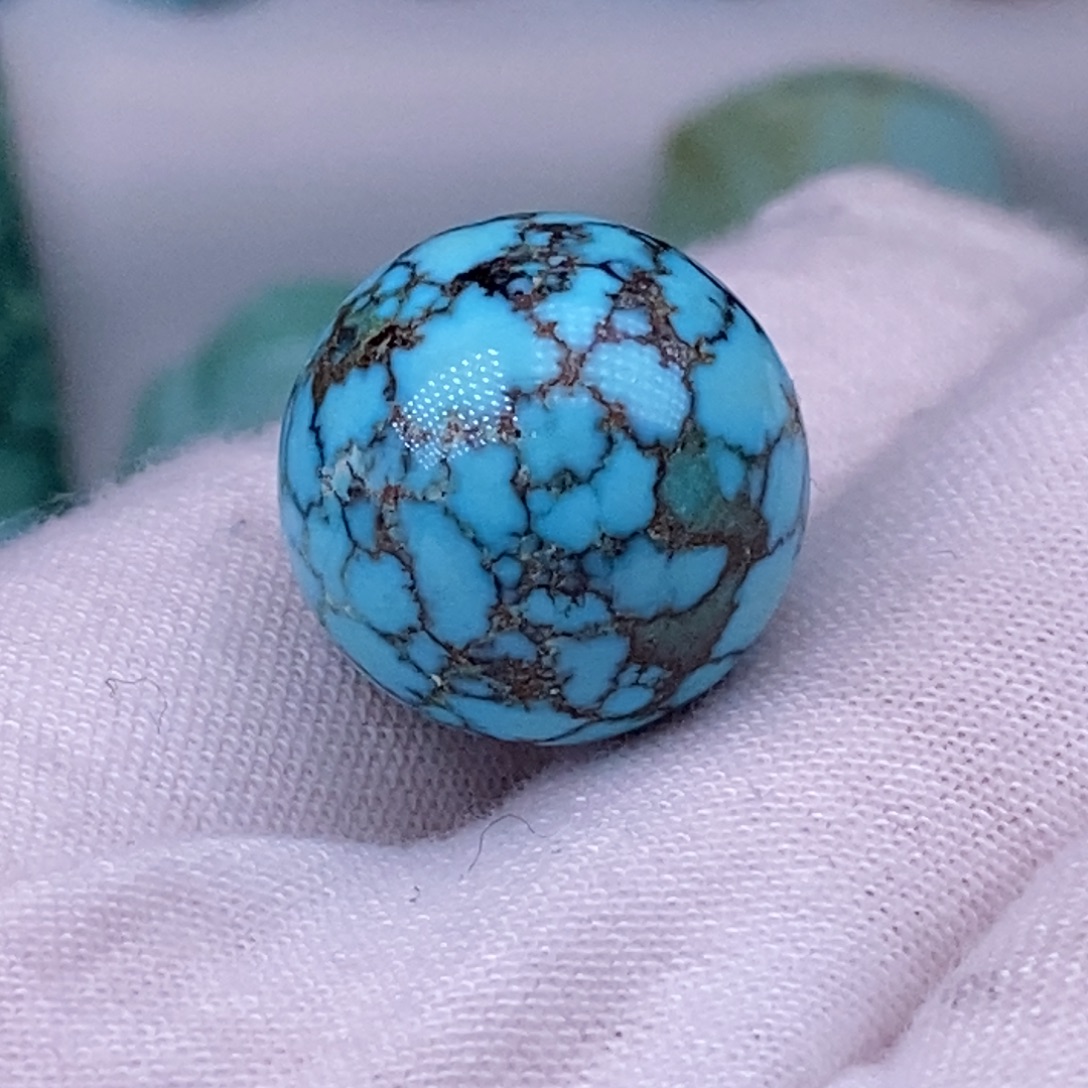 绿松石未镶嵌珠宝奇石17.1mm