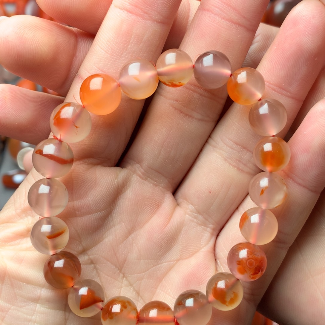 南红玛瑙未镶嵌1冰飘干掌单圈