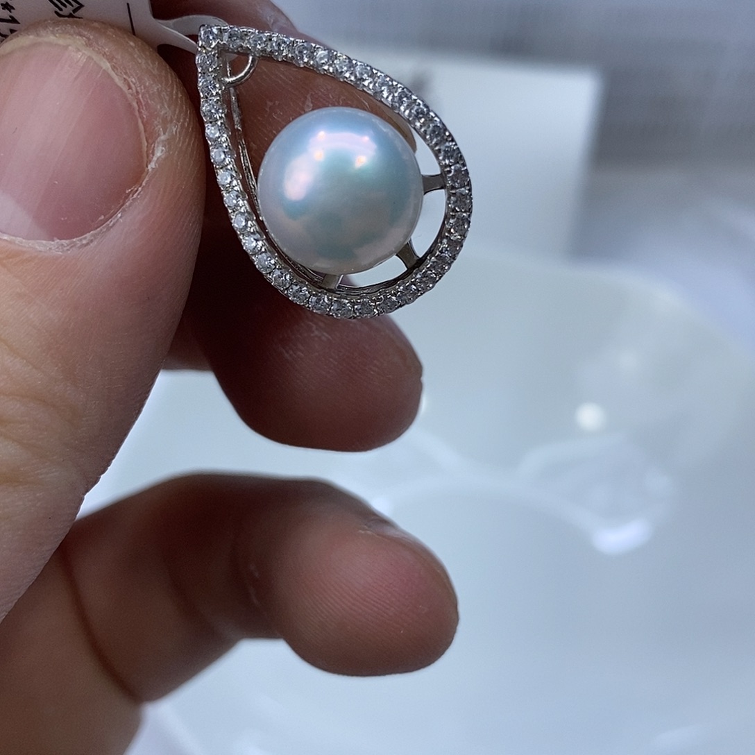 淡水珍珠颈饰银S925镶嵌