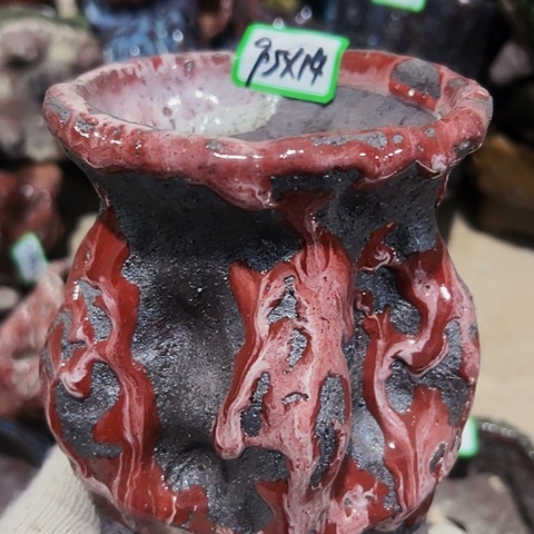 红陶粗陶花盆手工