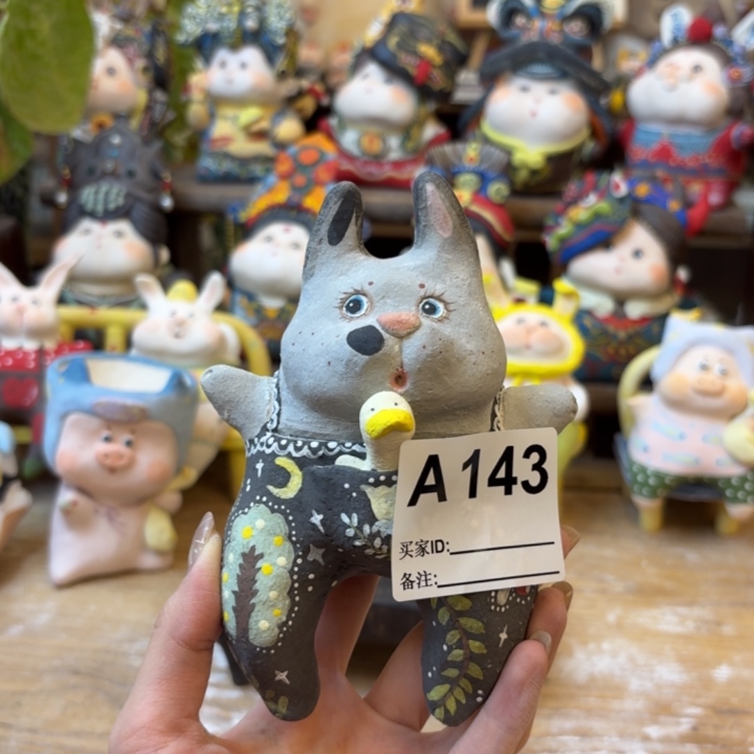 白***️陶土手工陶艺摆件