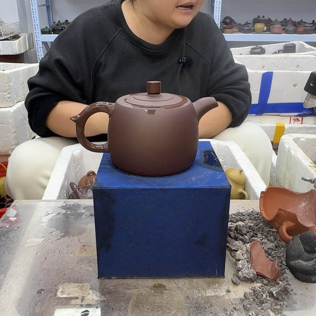 茶壶紫砂宜兴紫砂壶瑕疵处理