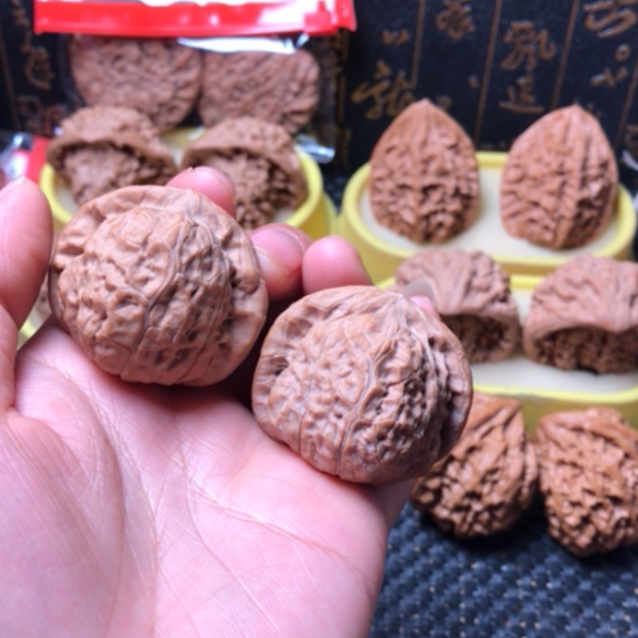 【闪购商品】摆件核桃他**中文玩核桃南瓜