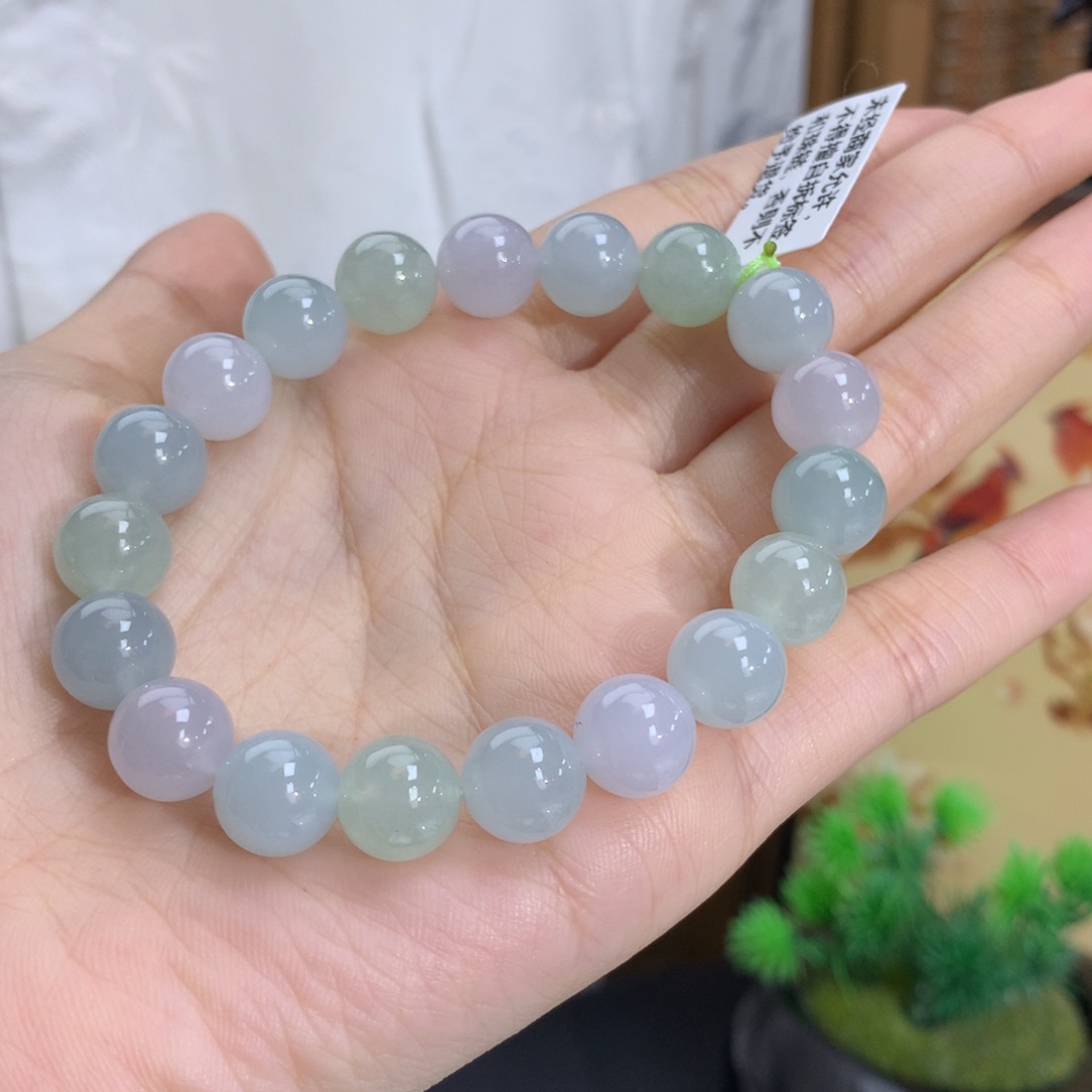 未镶嵌手串翡翠卡10冰润胶马卡龙