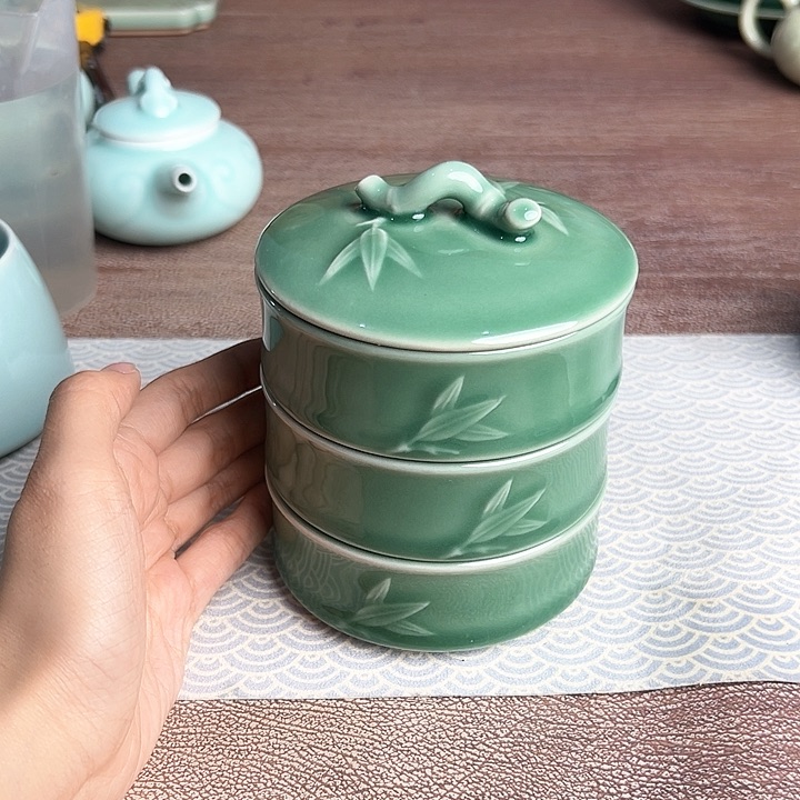 龙泉云间青瓷小米茶器