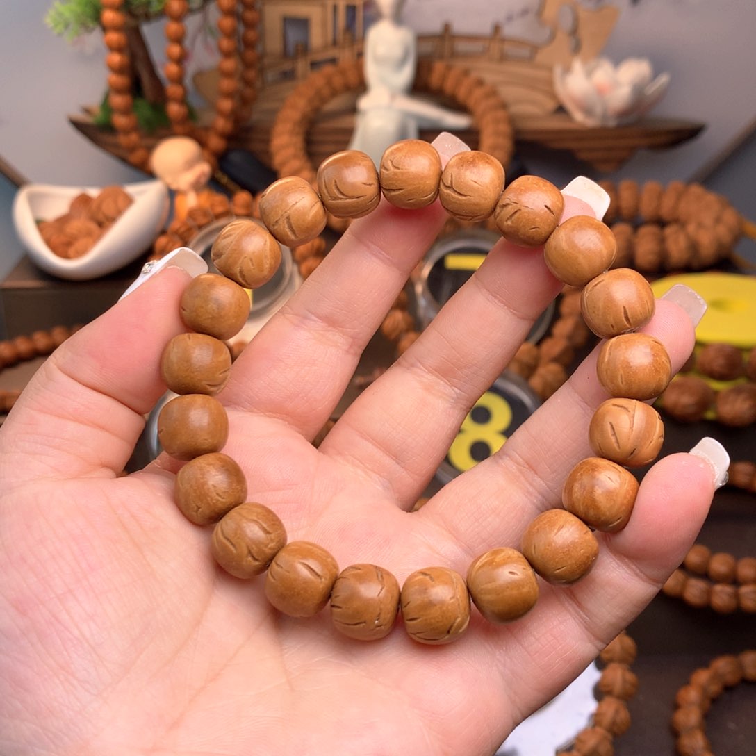 桃核手串小*洋光珠桃核12