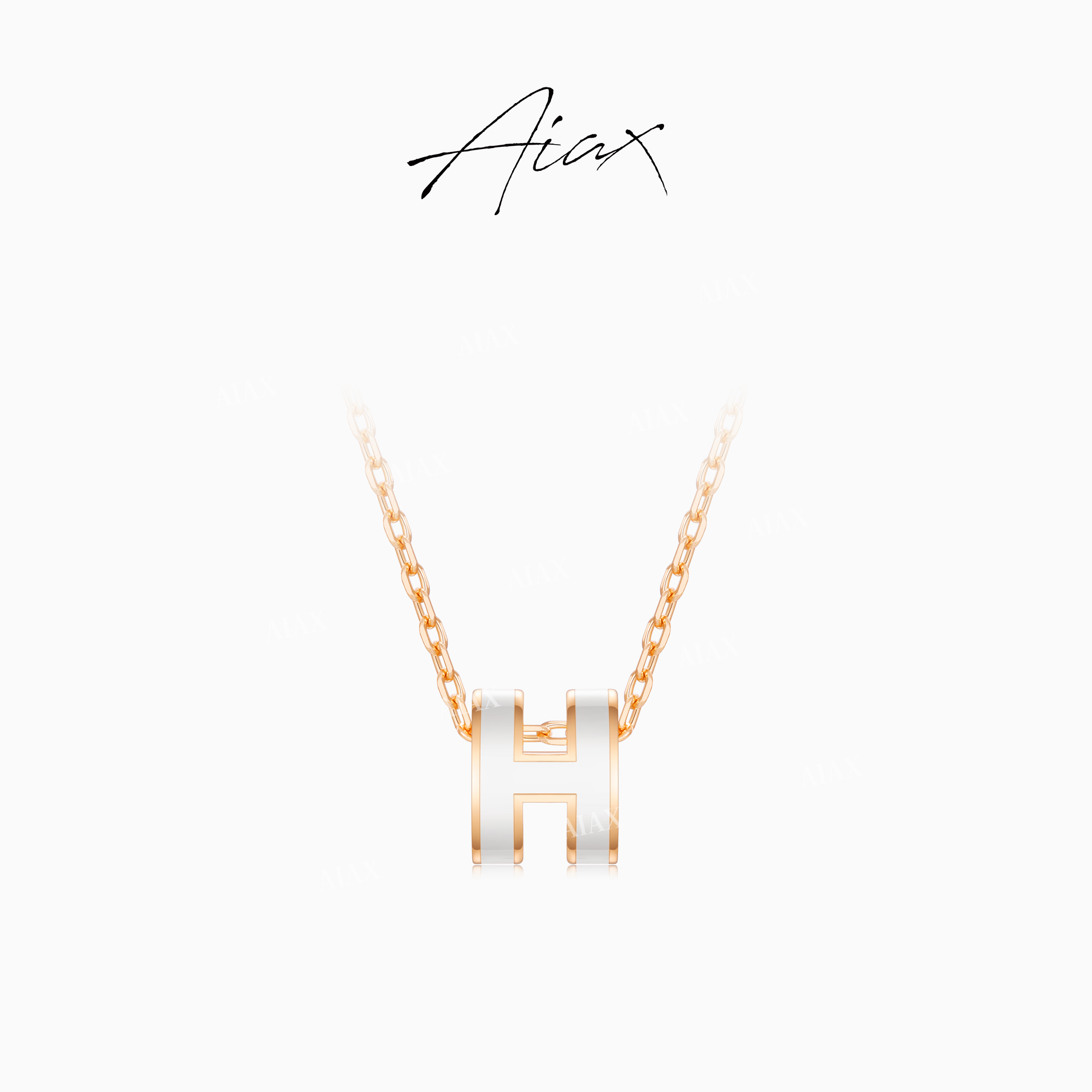 链子925银珐琅 AIAX出游季 【H】项链2025新款送女友老婆TSJ10022