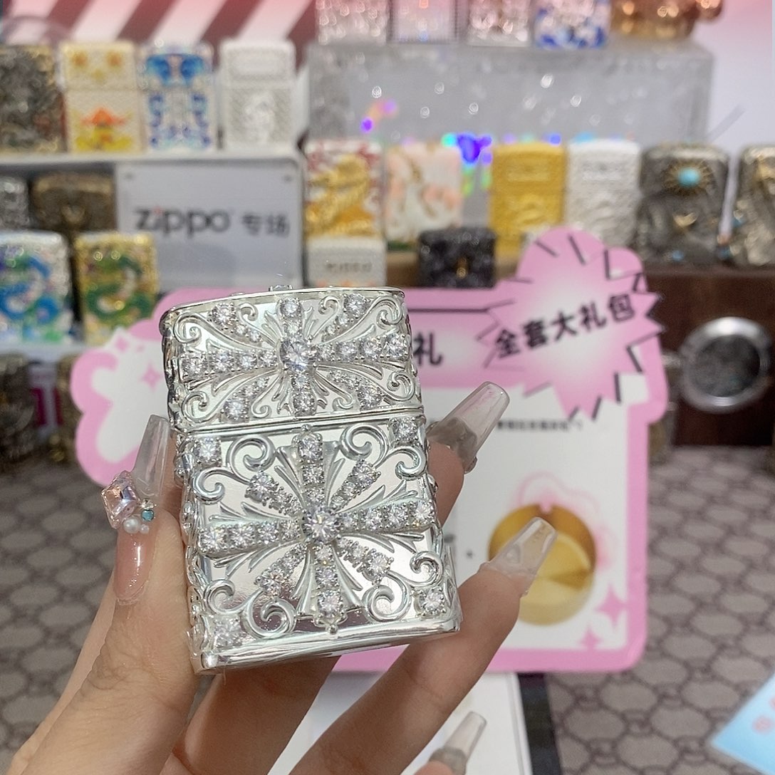 镜面纯银克罗心礼盒包装
