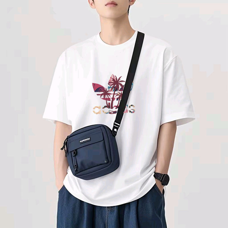 103联名款潮牌T恤男女同款时尚百搭圆领印花t恤短袖三叶迪