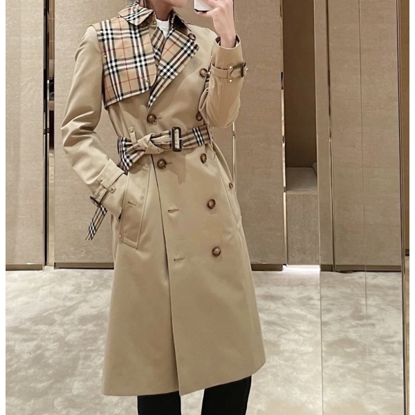 妃鱼/博柏利/100 %棉/风衣/95新/M一三零