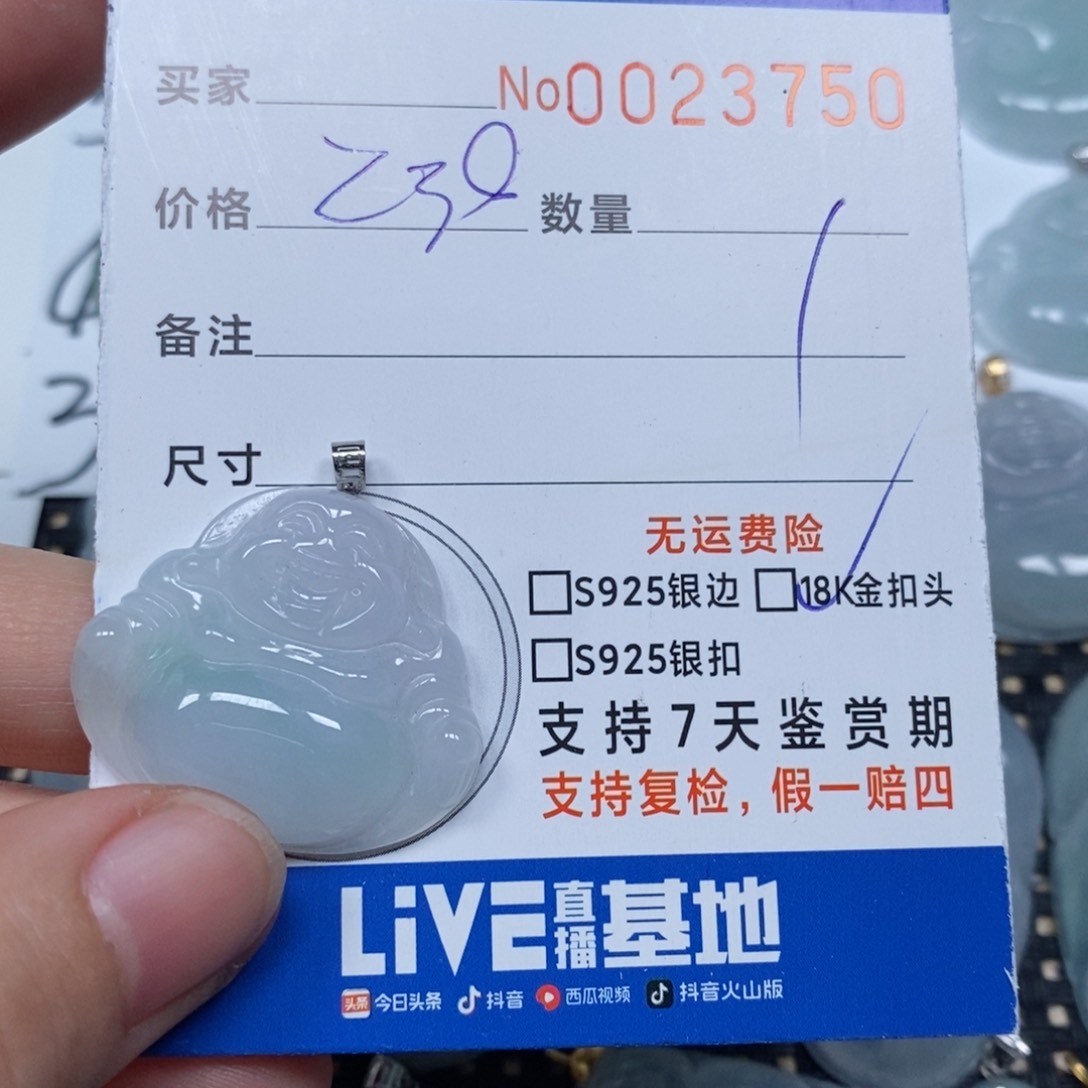 翡翠颈饰未镶嵌徐**升天然缅甸翡翠
