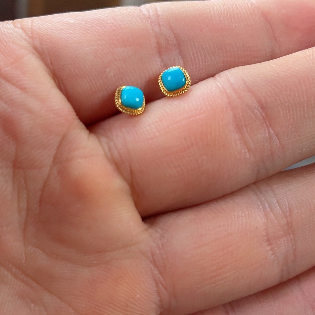 18K金镶嵌绿松石珠宝奇石