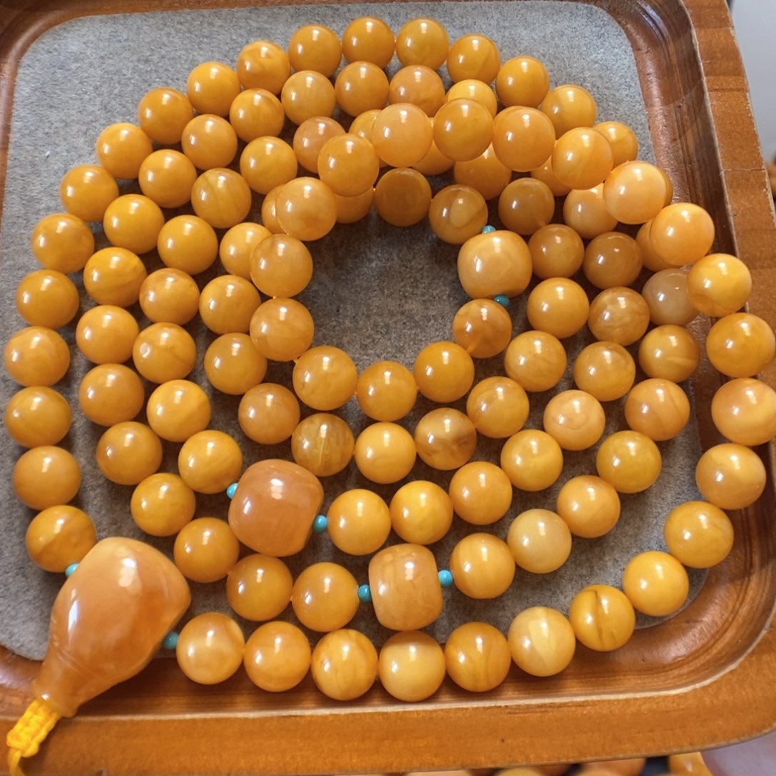 未镶嵌项链蜜蜡108