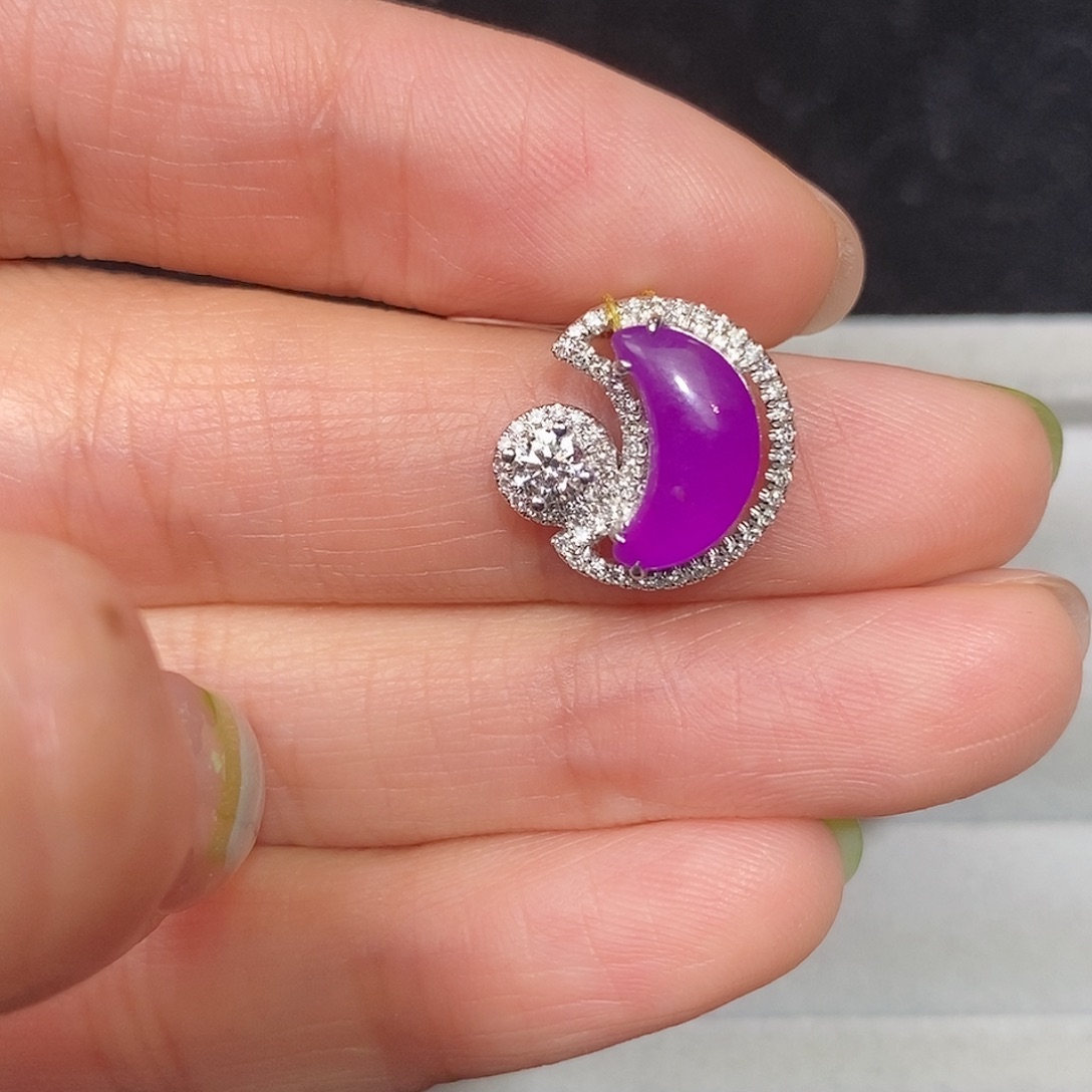 苏纪石（舒俱来）18K金镶嵌吊坠(不含链)