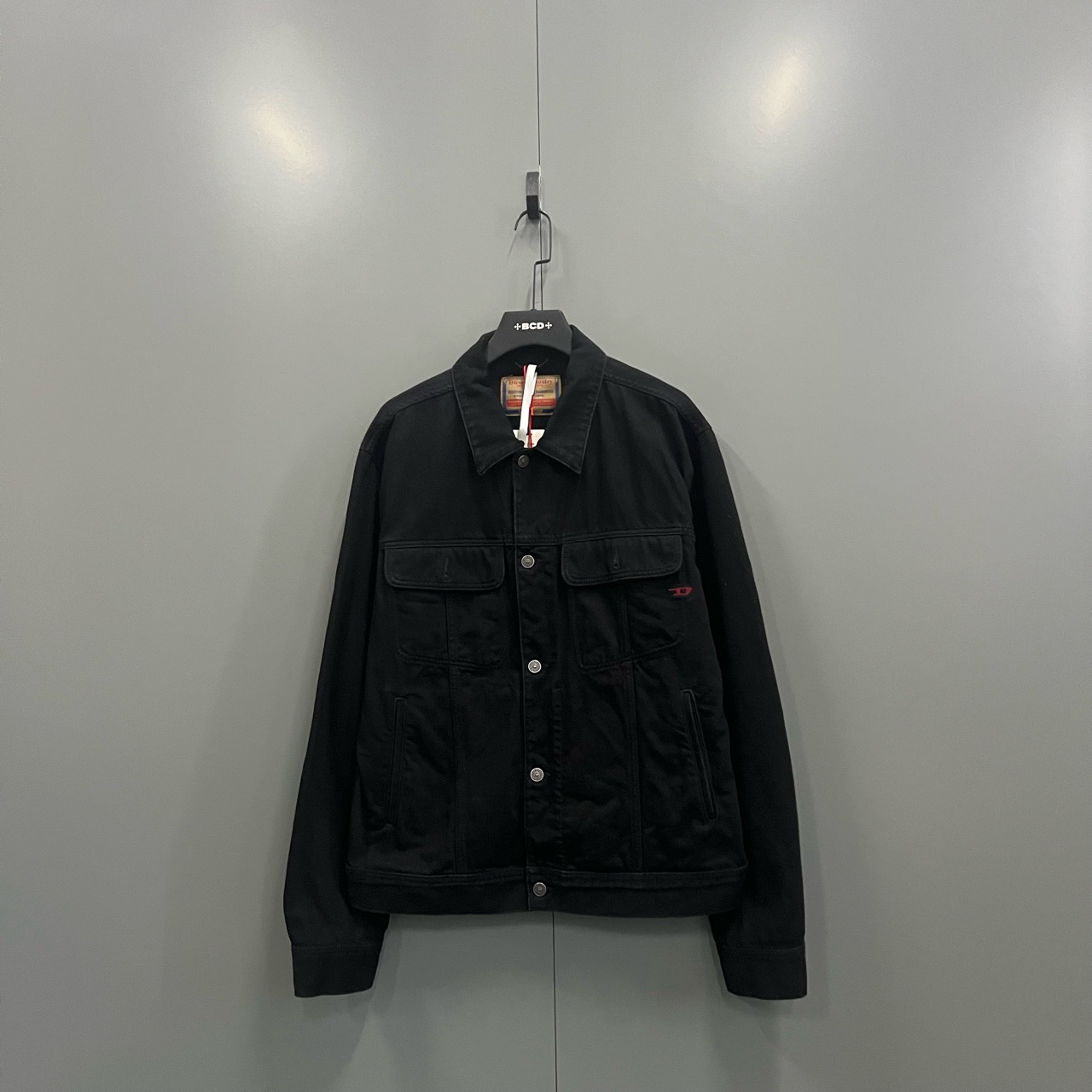 （bb）119 迪赛 黑色翻领牛仔外套 XL码/全新/5000/吊牌/014041
