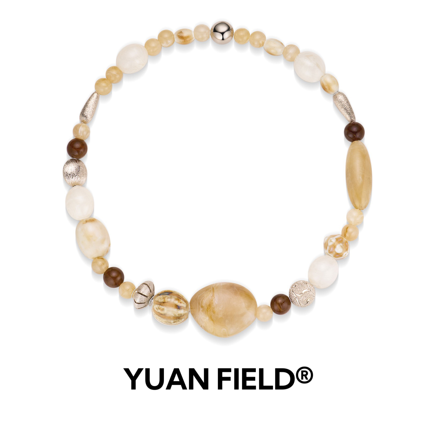 YUAN FIELD 黄铜树脂项链 羽叶系列 HUPO沙丘项链