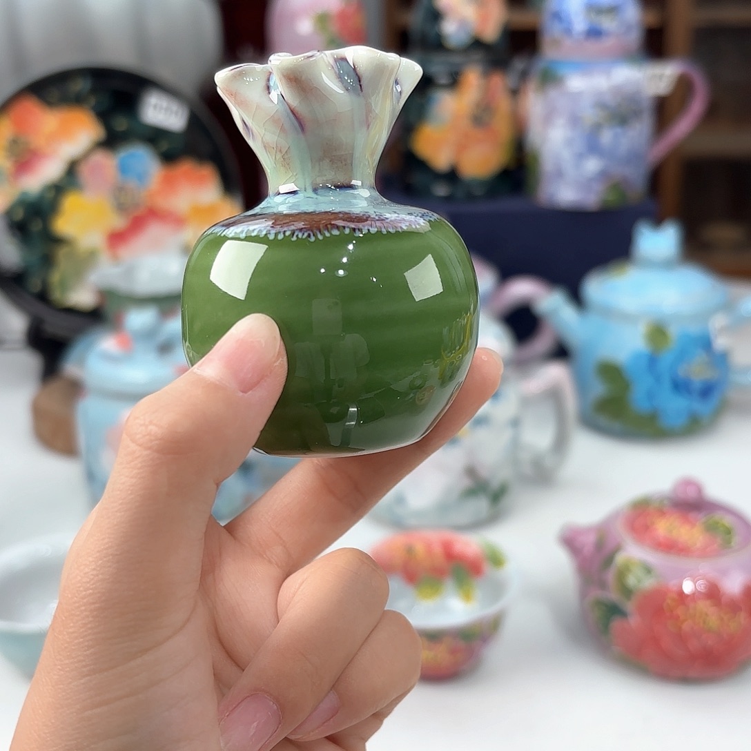 景德镇手绘高温釉下彩陶瓷茶具