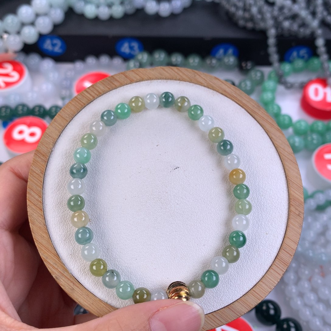 翡翠手链未镶嵌卡5.8