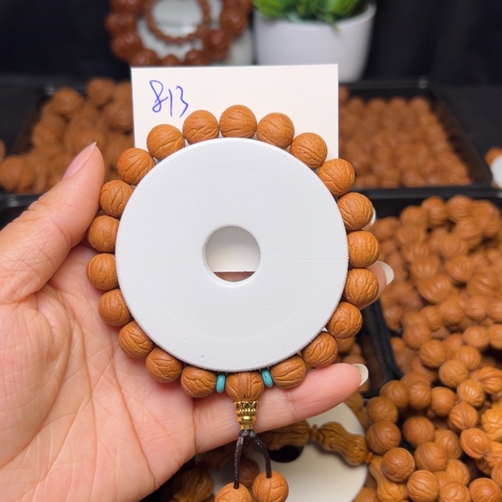 桃核把件玉玲珑11精美手串