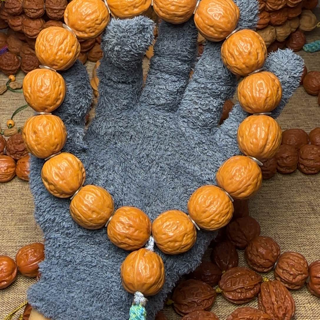 吊坠文玩核桃黄皮光头手持20.21.19