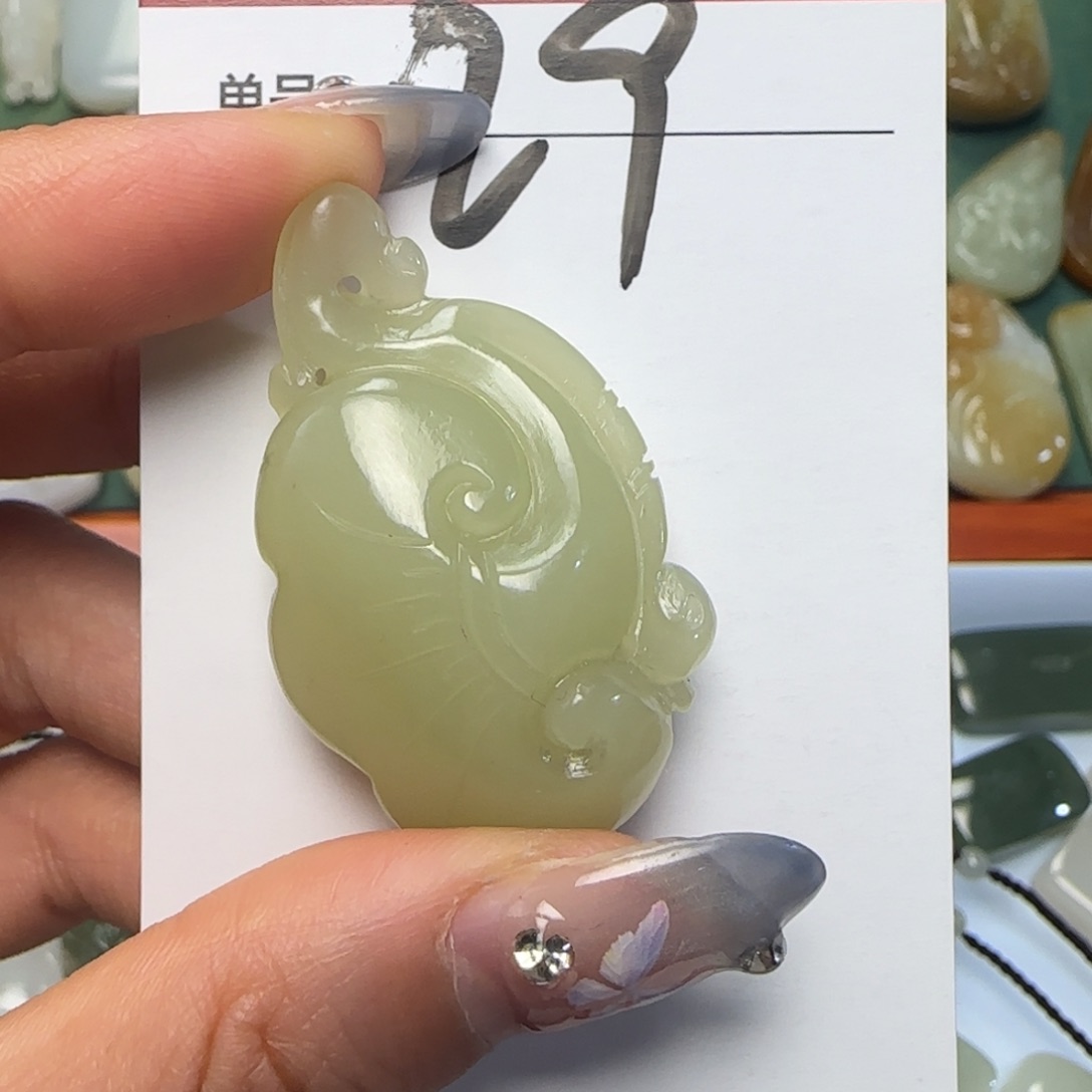 和田玉未镶嵌挂件29