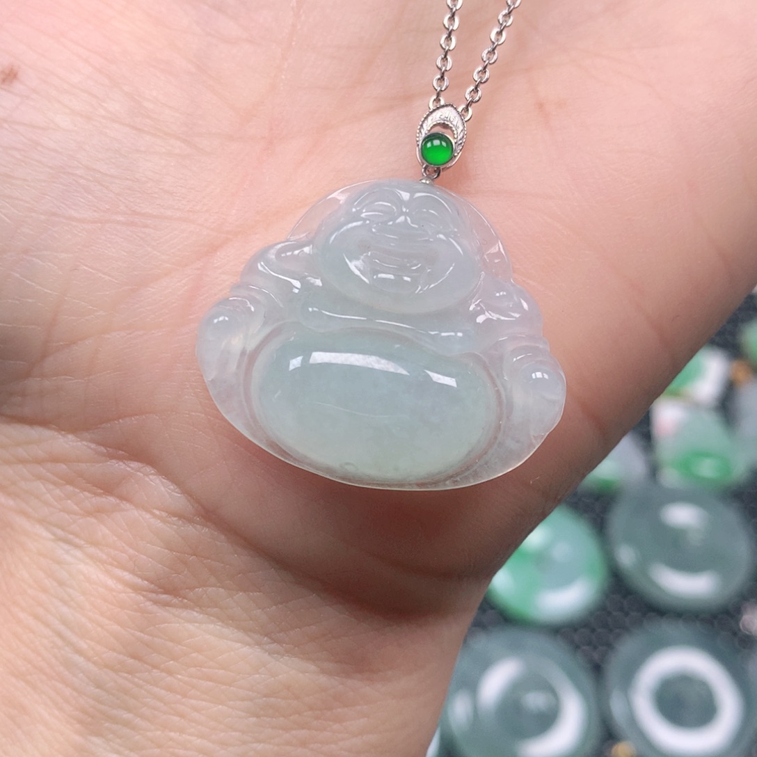 【闪购商品】翡翠吊坠(不含链)18K金镶嵌