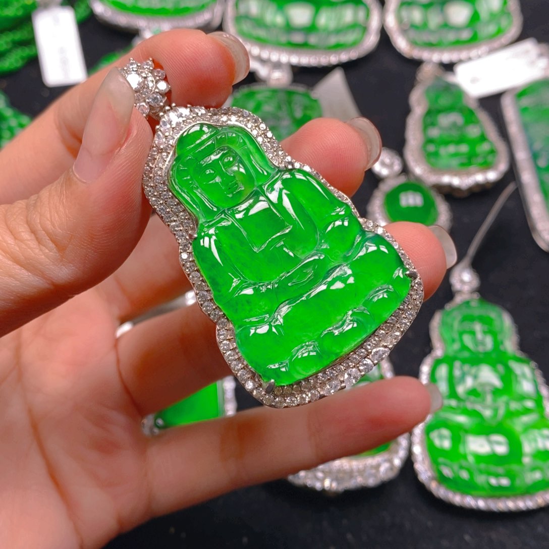 翡翠颈饰银S925镶嵌88888888888