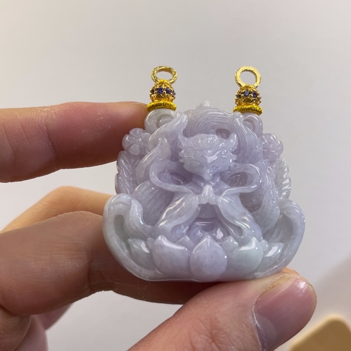 翡翠吊坠(赠链)未镶嵌代编织