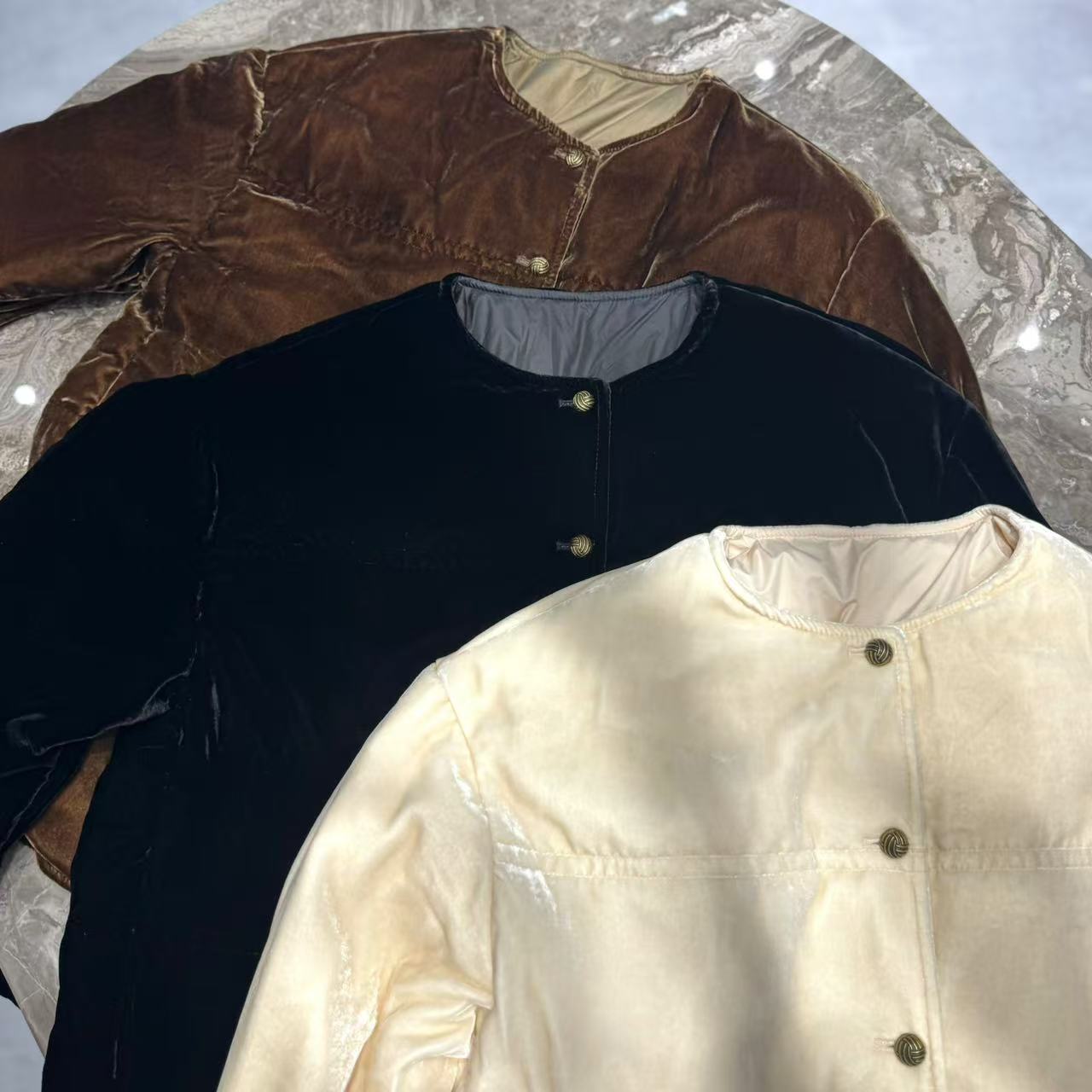 【白鹅绒】加厚内胆桑蚕丝 手工锁边鹅绒服28865546