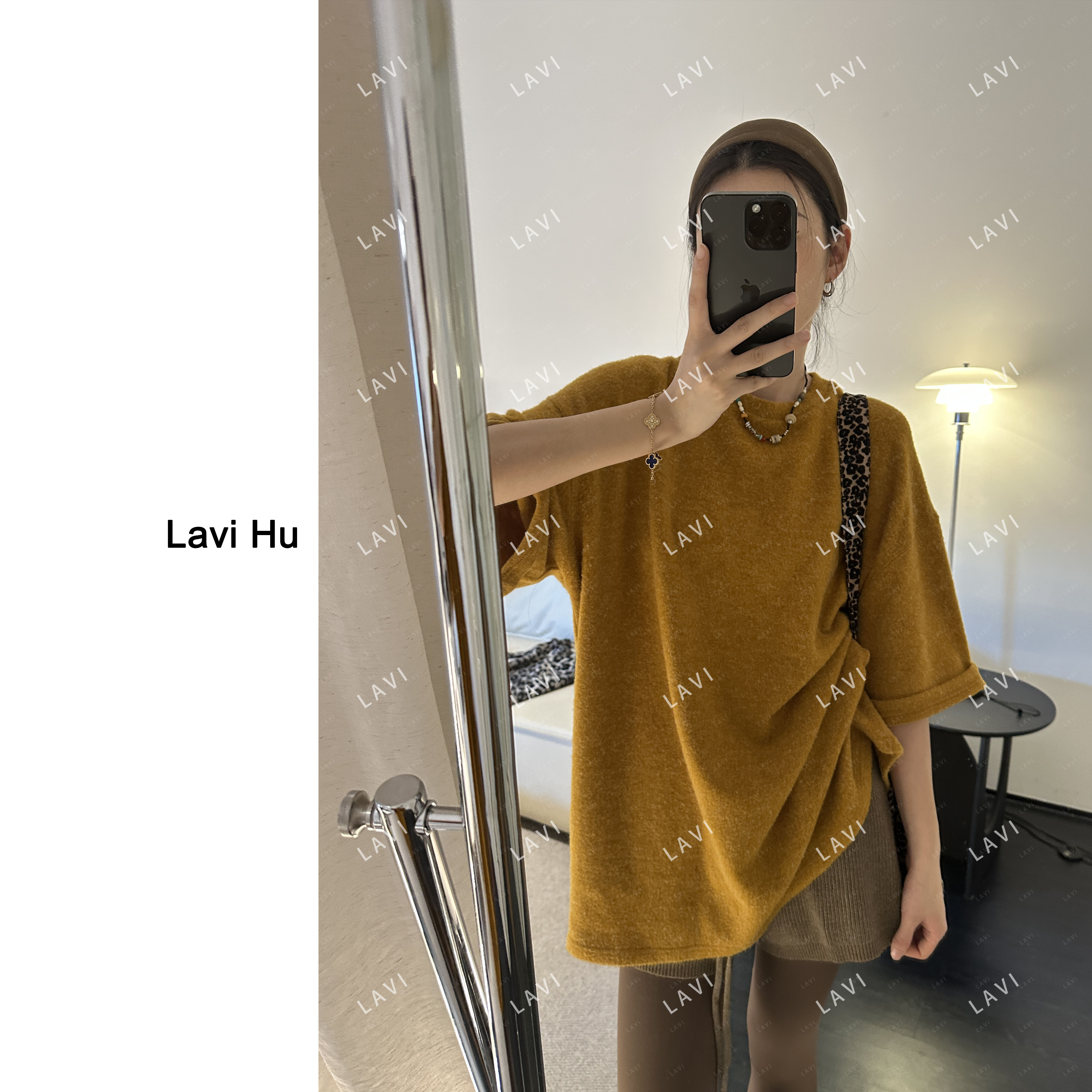 芝士黑巧  宽松型设计感常规套头ins圆领短袖T恤长袖69011