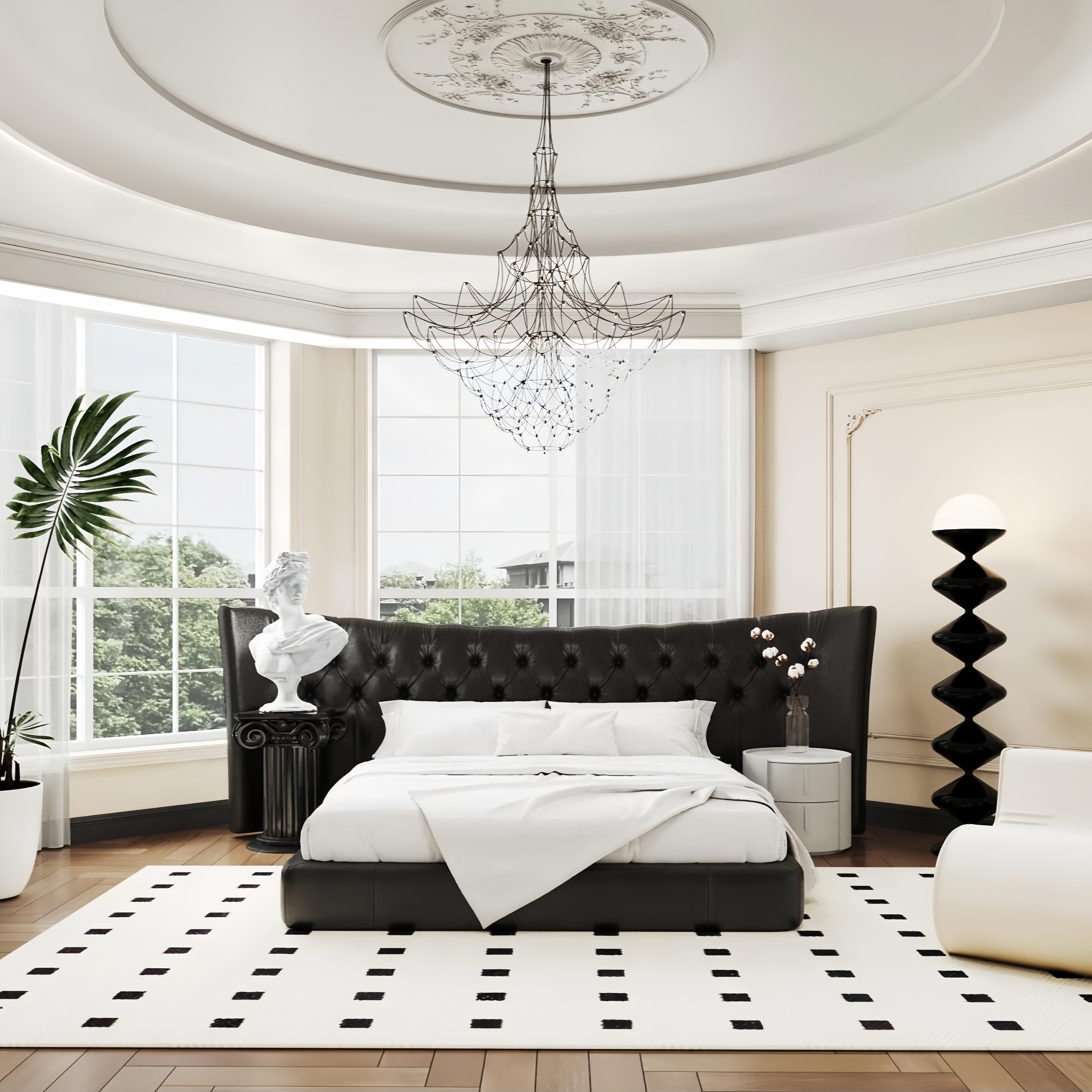 在逃公主丨全棉贡缎长绒棉数码印花工艺雅奢亲肤丝滑裸睡四件套